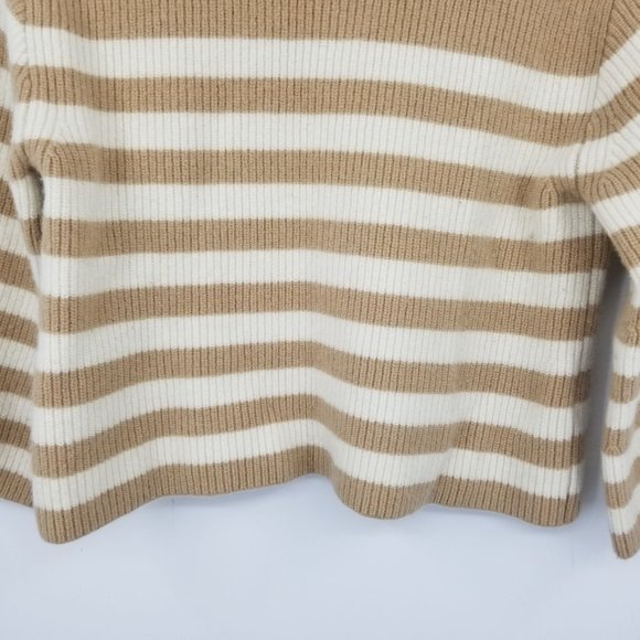 J. Crew Wool and Recycled Cashmere Relaxed Striped Turtleneck Sweater Small - Picture 10 of 10